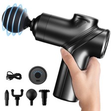 LEERCON Deep Tissue Massage Gun Portable, Mini Electric Muscle A4-black