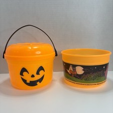 Vintage 1986 McDonalds Halloween Boo Bucket Pumpkin  1999 Boo Bucket Happy Meal