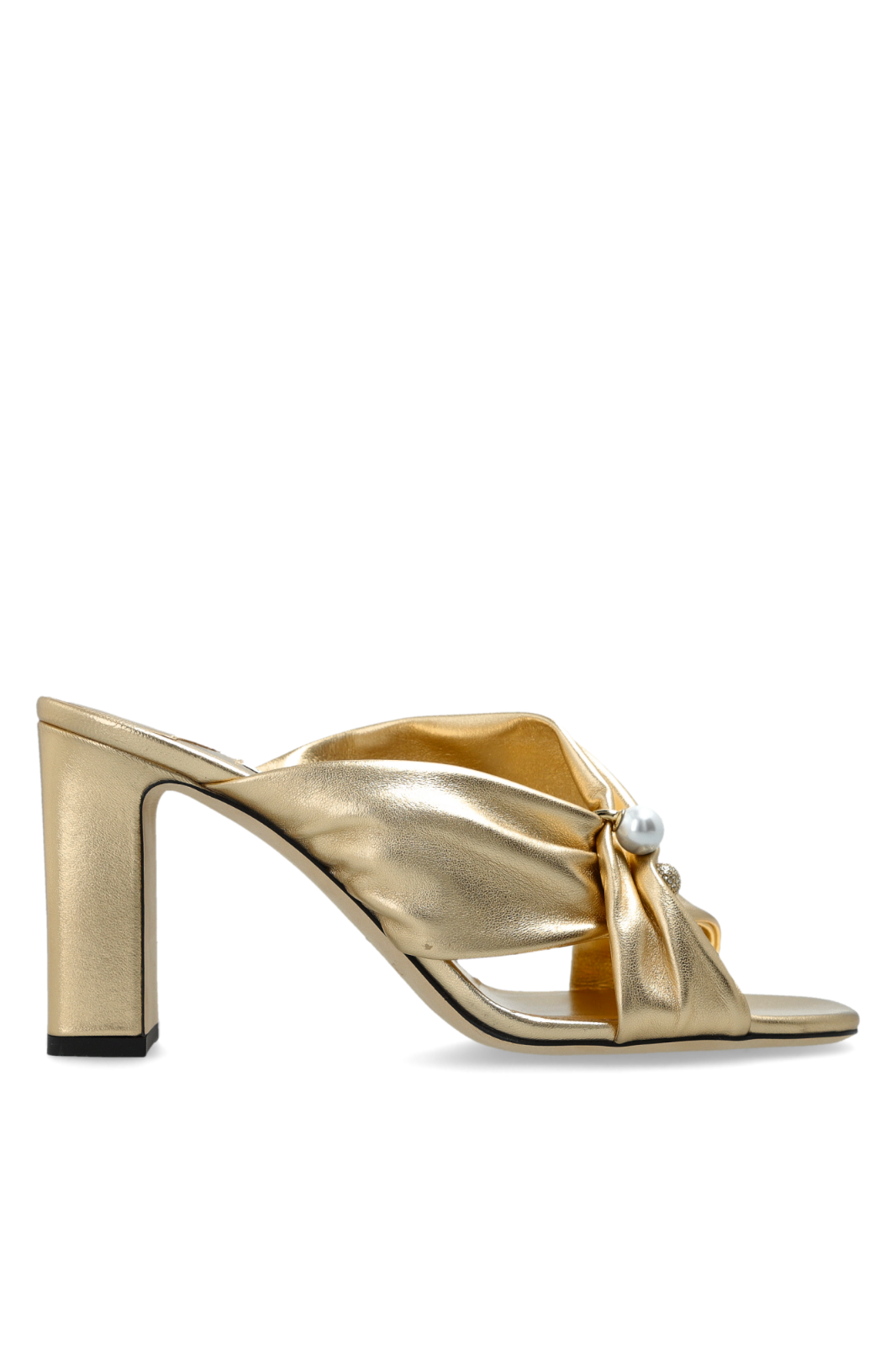 JIMMY CHOO Rafi 85mm Gold Mules New & Authentic