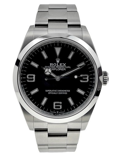 2022 Rolex Explorer Steel Black 36mm Automatic Men’s Watch 124270 - Box/Papers