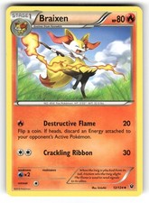 Braixen LP 12/124 Fates Collide Pokemon Uncommon Regular