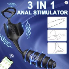 Remote Powerful Flapping Prostate Massager Dual Motor Male Waterproof Vibrator