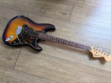 ELEGANT Fender Squier Strat Affinity Sunburst/Black Swirl w VINTAGE PUP UPGRADE