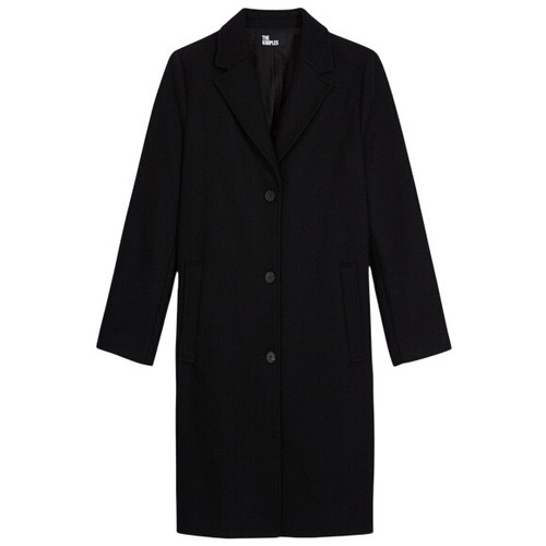 The Kooples Women's Wool-Blend Trench Coat Black Size EU 42/US X-Large