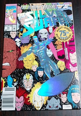 Silver Surfer Comic Book #75 Foil Anniversary 1992 MINT