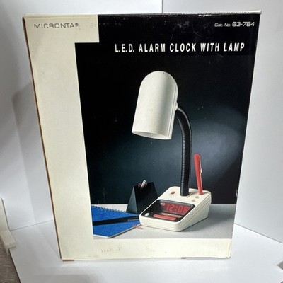 Vintage Micronta 63-784 LED Alarm Clock With Lamp Radio Shack In Original Box