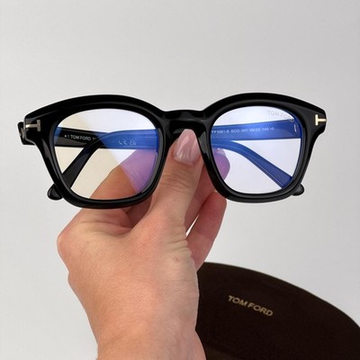Tom Ford Women Eyeglasses Black Blue Light Block Square FT5961-B 001 BRAND NEW Tom Ford Men Eyeglasses Black Blue Light Block Square FT5961  main image 3