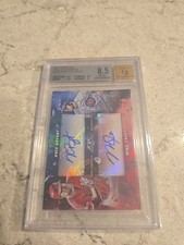 (BGS 8.5) 2017 Topps Fire Dual-Auto Kris Bryant/Mike Trout #/20