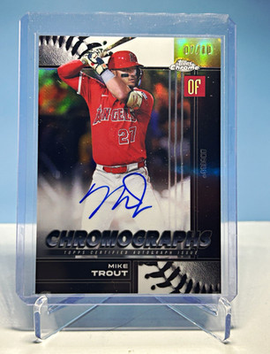 2026 Topps Chrome - Chromographs Mike Trout Black Refractor /10 #CHR-MT (AU)