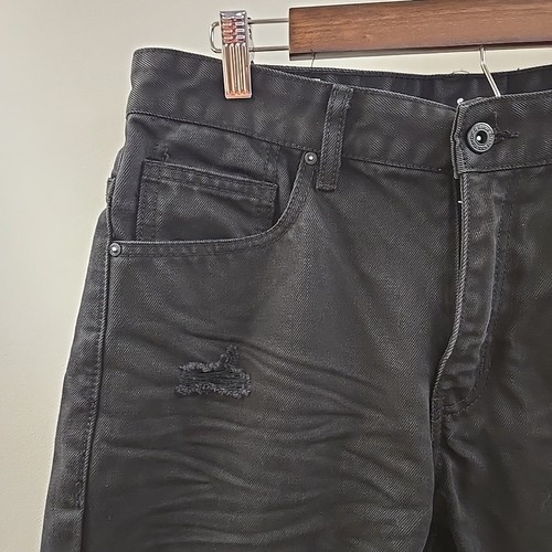 Smoke Rise Jean Shorts Men 34 13" Frayed Distressed Moto Cotton Streetwear - Picture 2 of 13