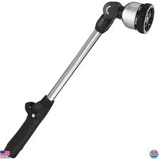 FANHAO 16" Heavy Duty Metal Watering Wand, 8 Spray Patterns, 180° Nozzle Sprayer