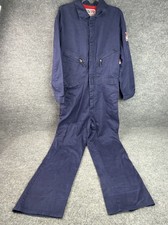 Walls FR Coveralls Mens Large Blue Flame Resistant Cotton Workwear Industrial