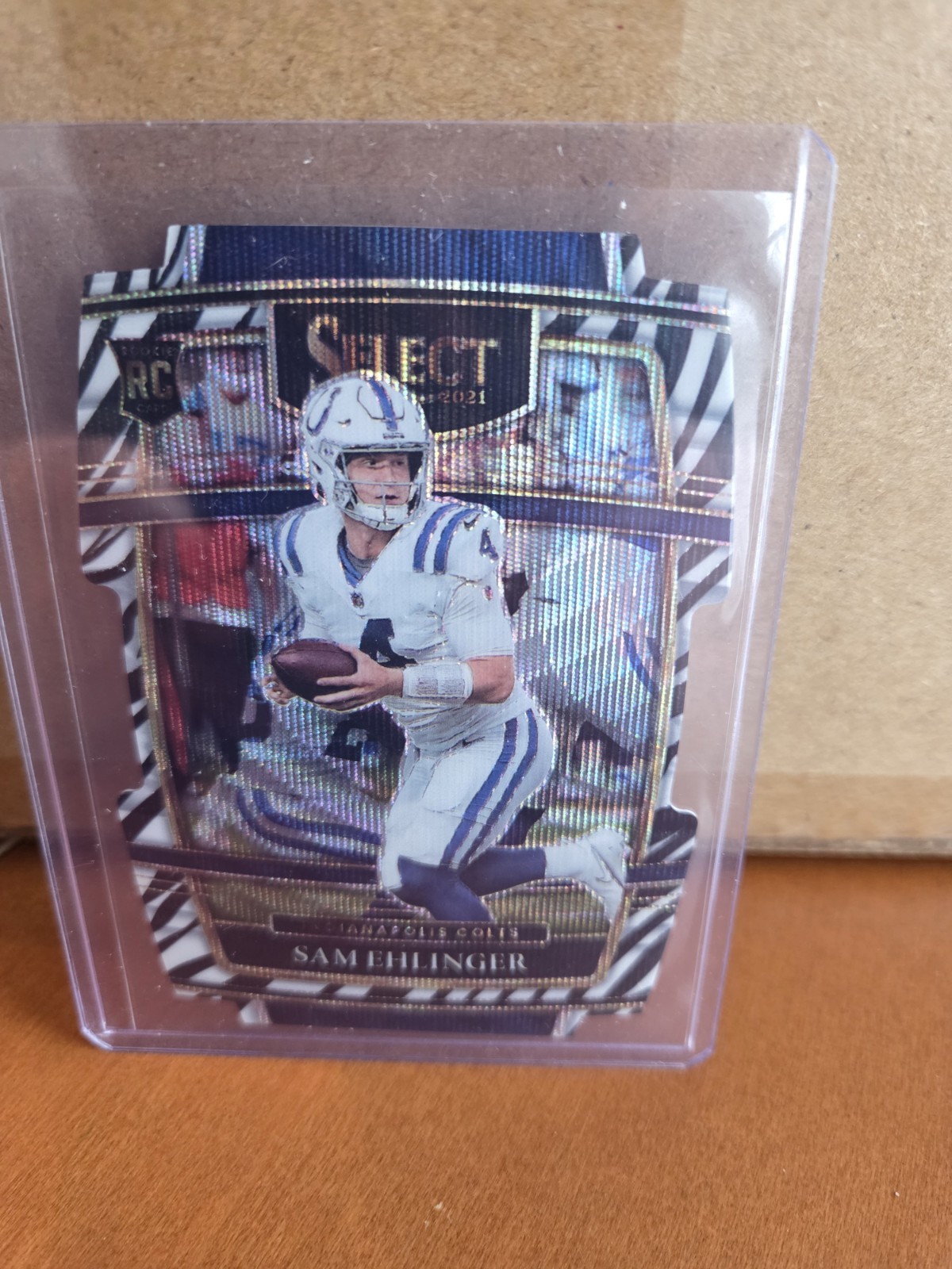2021 Panini Select - Concourse Sam Ehlinger #98 Zebra Prizm (RC)