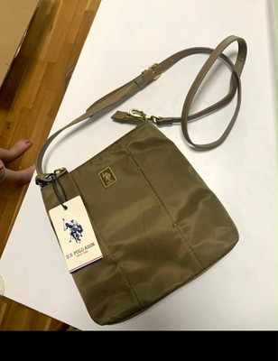 U.S. Polo Assn. BIRMINGHAM Vertical Cross Damen Umhängetasche Taupe RV