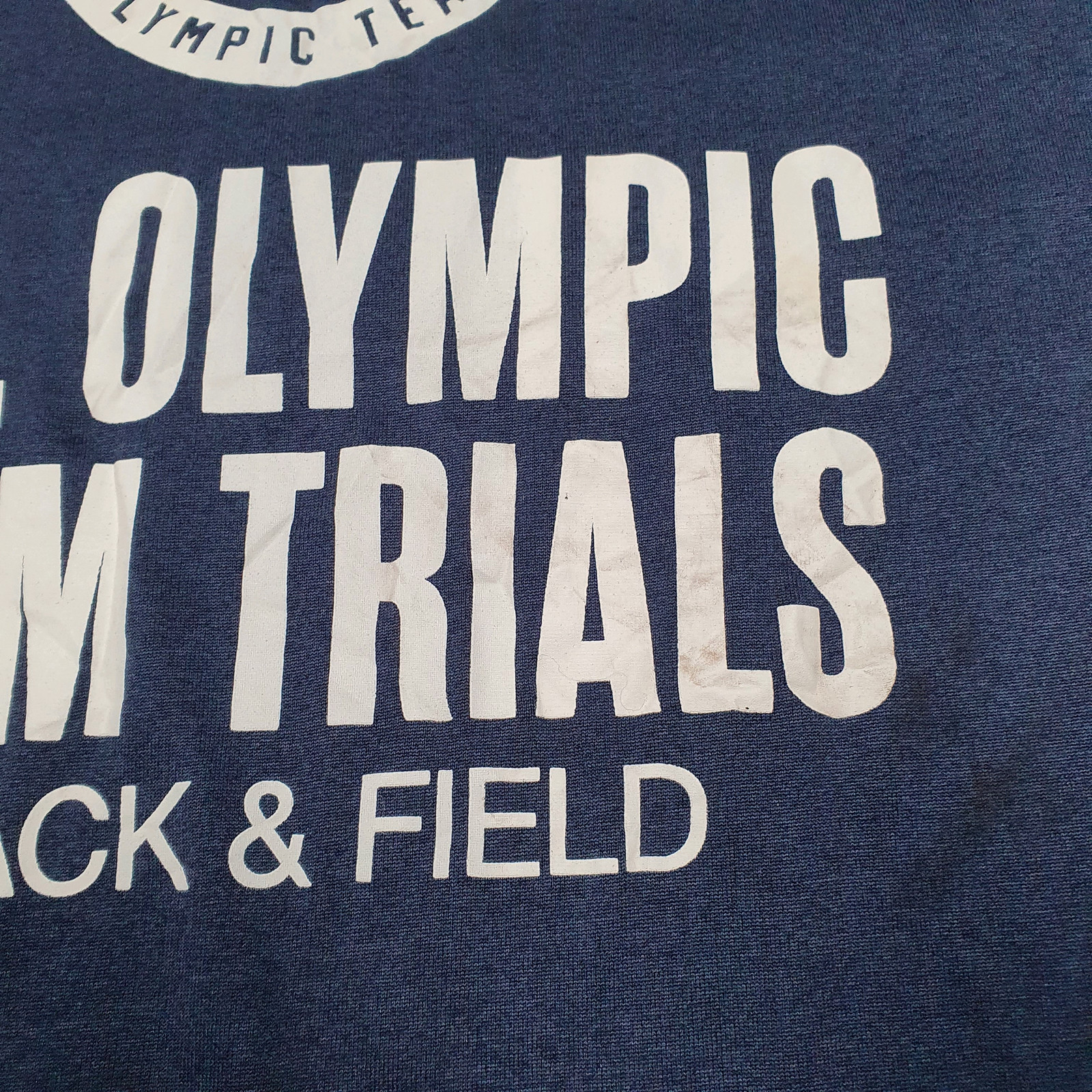 NIKE Navy T Shirt Tee US Olympic Team Track & Field Dri Fit Short Sleeve S image 4