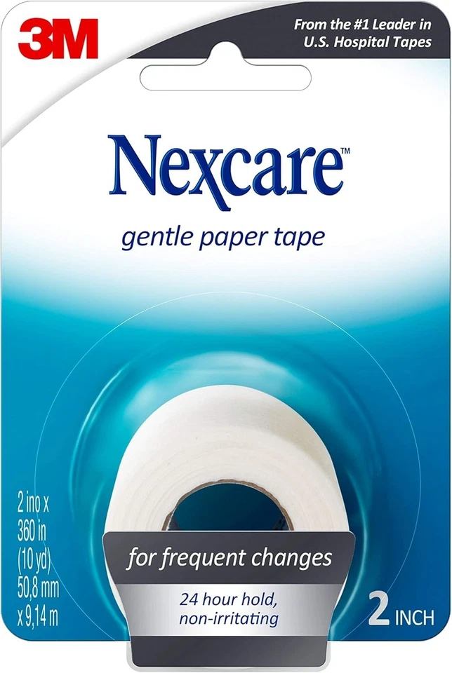Cinta de primeros auxilios de papel suave Nexcare, 782, paquete de 3 de 2 pulgadas x 10 yardas Foto 2 de 4