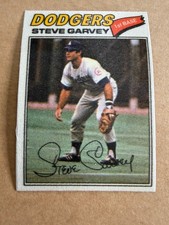1977 Topps Steve Garvey Los Angeles Dodgers  Cloth Sticker Baseball Card. NM.