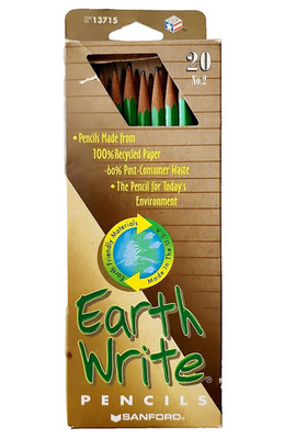 1998 Vintage Earth Write Pencils 19 Of 20 Light Use Sanford Number 2 #13715 J