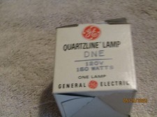 Vintage GE Quartzline Projection Photo Lamp Bulb DNE 120V 150W NOS NEW NIB
