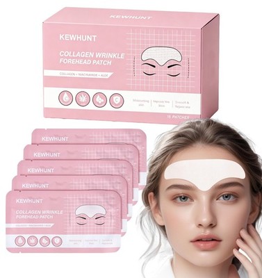 Kewhunt Forehead Wrinkle Patches, Anti 1 Ounce (Pack of 16), White