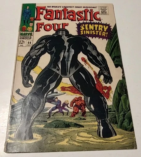 Fantastic Four #64 VG- (3.5) (Marvel, 1967) 1st Kree Sentry, Stan Lee/Jack Kirby