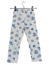 Leggings bambino Monnalisa taglia 128 fantasia mare marittimo cotone elasticizzato estivo