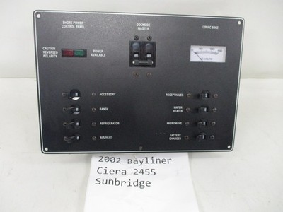 BAYLINER (02) CIERA 2455 SUNBRIDGE SHORE POWER CONTROL PANEL 8517438 BOAT