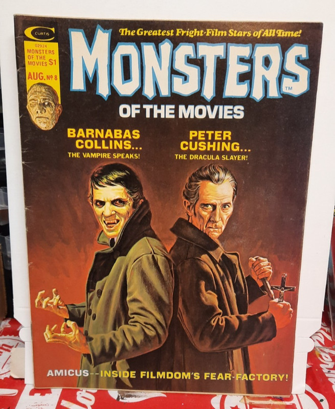 Monsters Of The Movies Aug 1975 #8 Barnabas Collins Peter Cushing