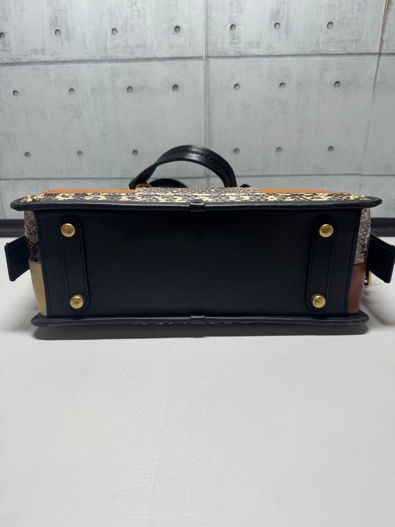 COACH Dreamer Python Snake Pattern Handbag Color … - image 6