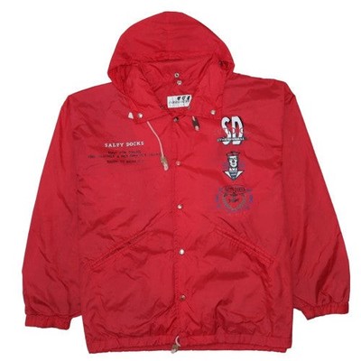 Affiniti Windbreaker Jacke Herren rot mit Kapuze M wasserabweisend