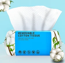 Disposable Face Towel 100 Count, Soft Cotton Clean Skin Face Towels, Dry Wipes C