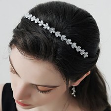 Zircon Bridal Headband Women's Wedding Party Handmade Hairpiece Accessory