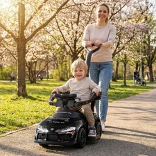 Toyota Licensed Ride on Push Car w/Parent-Control Handle Music Safety Guardrail