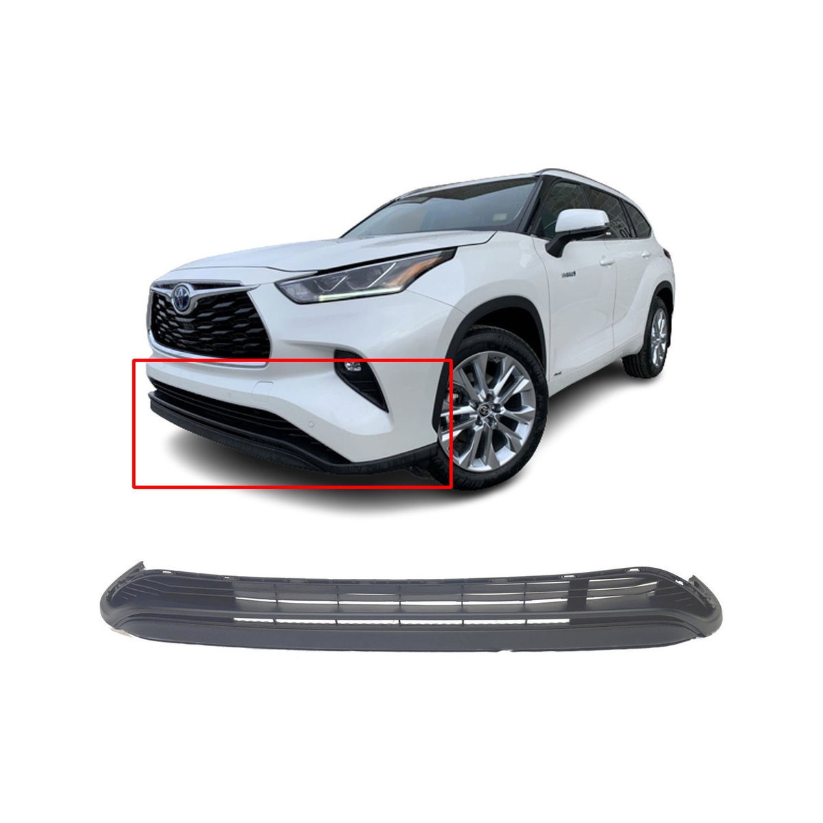 ヒロ 2020-2023 Toyota Highlander Front Lower Bumper Cover TO1015113