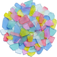 Sea Glass for Crafts - 14Oz Mixed Colors Seaglass Pieces Vase Filler and Aquar