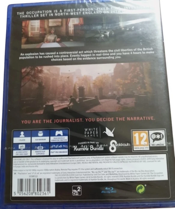 PS4 Game The Occupation PS4 PlayStation 4 NEW SEALED PS5 Compatible Game - Image 3 of 4