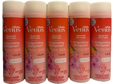 5 Pack: Gillette Venus Invigorating Mango & Hibiscus Women s Shave Gel 7 oz