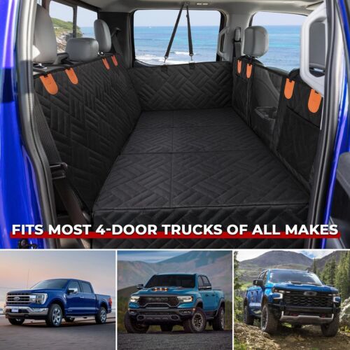 XL Dog Truck Seat Cover & Hammock - Waterproof, Anti-Scratch, 400lb, Fits F150 - Picture 2 of 7