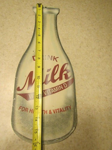 Retro Reproduction Drink Milk Bottle Graphic Tin Advertising Sign Wall Hanging - Picture 2 of 3