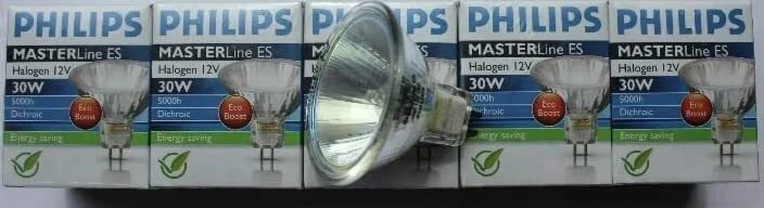5 X Philips Halogen Spot Light Bulbs 50W 12V MR16 GU5.3 36D 4000Hrs Dimmable - Image 4 of 4