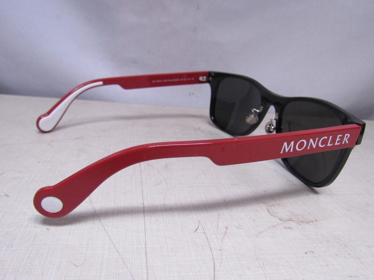 MONCLER ML0163-k 05D polarized SUNGLASSES RED/WHITE 57 19 145 | eBay