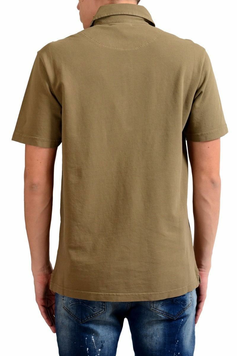 Tシャツ・カットソー Malo SS25 Malo T-shirts and Polos Brown (UMA099 F3Z31E3514) Malo Men's Brown Short Sleeve Polo Shirt Size S M L XL | eBay
