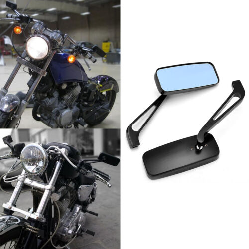 FOR HONDA HARLEY CHOPPER CRUISER 8-10MM BLACK MOTORCYCLE REARVIEW SIDE MIRRORS - Bild 2 von 12