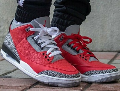 jordan 3 retro red and white
