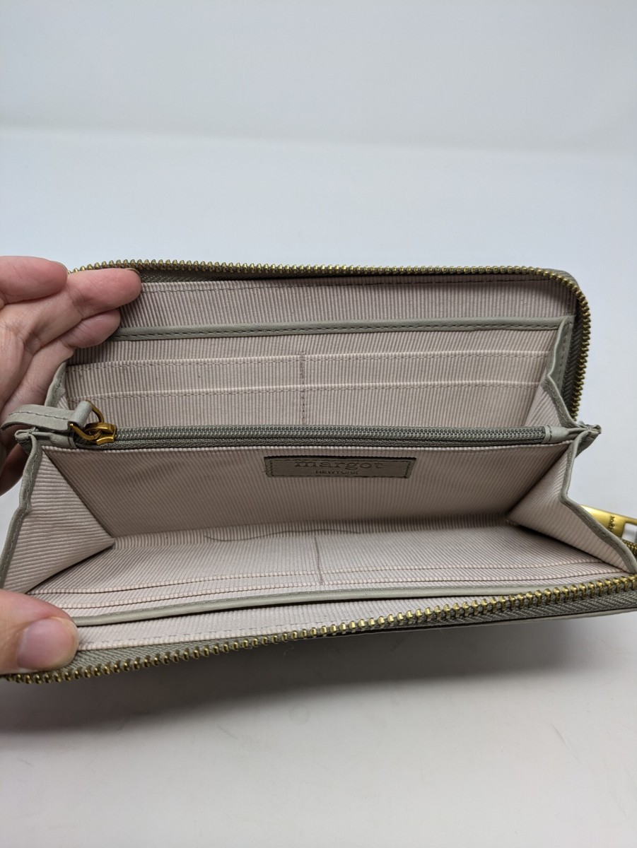 Iru MARGOT LEATHER GARSON WALLET グレー Iru×IKENOHATA GINKAWATEN】MARGOT LEATHER GARSON WALLET