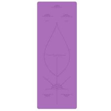 XL Yoga Mat 205x70 6mm Deep Myga Purple Alignment Non Slip Pilates Fitness Gym