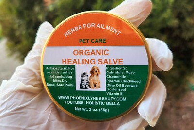 Pet Dog Salve-wounds-rashes-inflammation-sore paws-hot spots organic  2 oz.