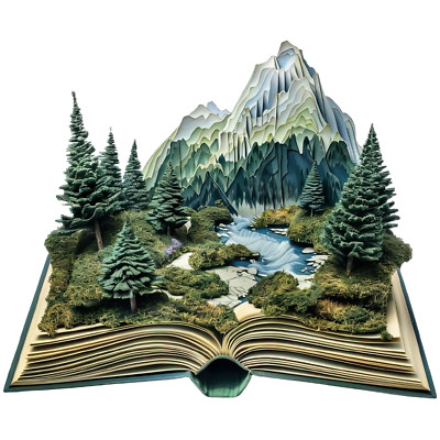 XXL 18X18 Car Sticker Book with Mountain Landscape Weatherproof Vinyl Sticker