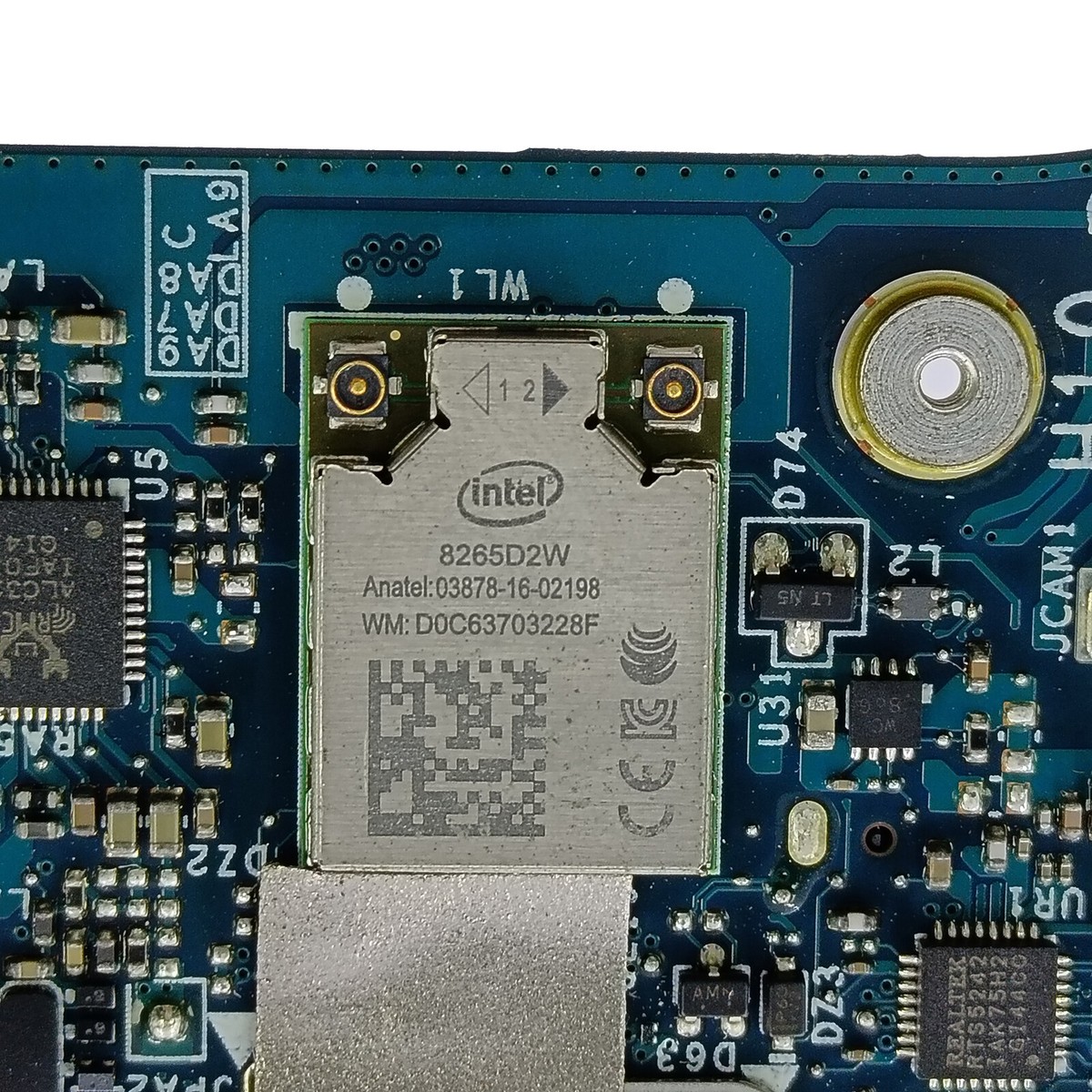 0JHN2Y For DELL XPS 9370 Motherboard CAZ60 LA-E671P SR3L8 i7-8650U
