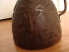 Rare Antique Islamic Dallah Turkish Coffee Pot Copper Embossed Beaded Enameled — photo 5